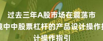 过去三年A股市场在震荡市环境中中股票杠杆的产品设计操作指引